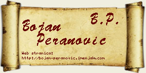 Bojan Peranović vizit kartica